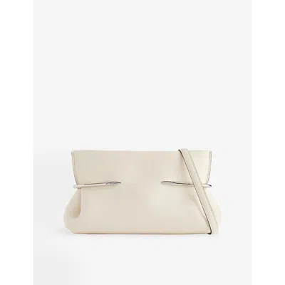 Givenchy Womens Black Pinch Soft Leather Clutch Bag In White
