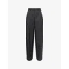 Givenchy Womens Grey Mix Low-rise Straight-leg Wool Trousers In Gray