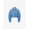 Givenchy Womens Medium Blue Cropped Denim Jacket In Multi