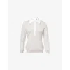 Givenchy Womens Beige Monogram Long-sleeves Stretch-wool Blend Polo Shirt In Beige