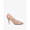 Givenchy Sliced Square Pumps In Patent Leather In Pink