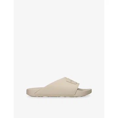 Givenchy Womens Taupe Comb Label Rubber Slides Eur 43 / 9 Uk In Black