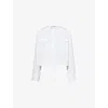 Givenchy Womens White Cropped Pockets Cotton-poplin Shirt In White
