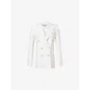 Givenchy Womens White Peak-lapel Double-breasted Wool-blend Jacket In White