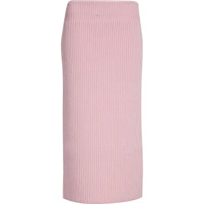 Givenchy Wool & Alpaca Blend Rib Midi Skirt In Pink