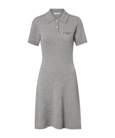 Givenchy Wool And Cashmere Polo Dress In Gray