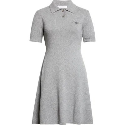 Givenchy Wool & Cashmere Polo Minidress In Gray