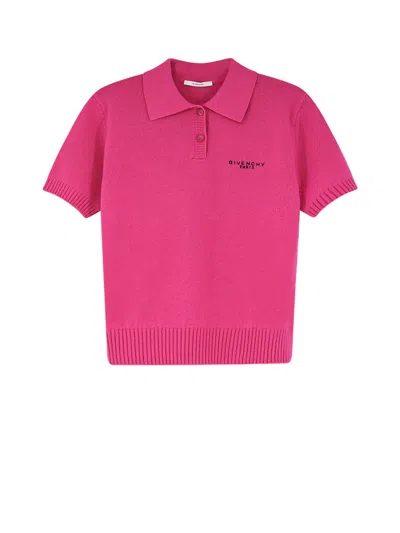 Givenchy Wool And Cashmere Polo Shirt In Multi