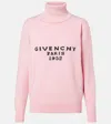 Givenchy Turtleneck Logo Wool-cashmere Sweater In Pink