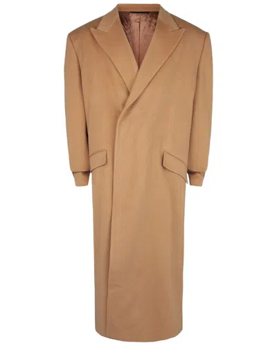Givenchy Wool & Cashmere-blend Long Coat In Nude