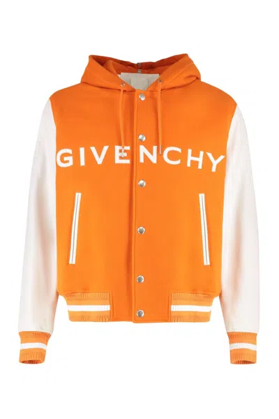 GIVENCHY GIVENCHY WOOL AND LEATHER BOMBER JACKET