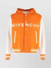Givenchy Mixed Media Logo Wool Blend Varsity Jacket