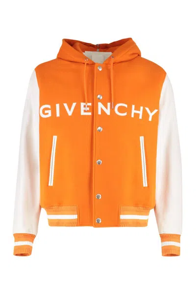 GIVENCHY GIVENCHY WOOL AND LEATHER BOMBER JACKET