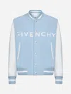 GIVENCHY WOOL AND LEATHER VARSITY BOMBER JACKET