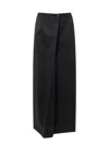 Givenchy Wool And Mohair Long Skirt In Black