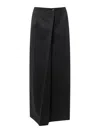 Givenchy Wool And Mohair Long Skirt In Black