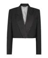 Givenchy Cropped Blazer Single Breasted Notched Lapels In Black