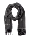 Givenchy Wool & Silk-blend Scarf In Gray