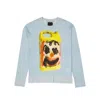 Givenchy Wool And Silk Printed Sweater Men In Blue