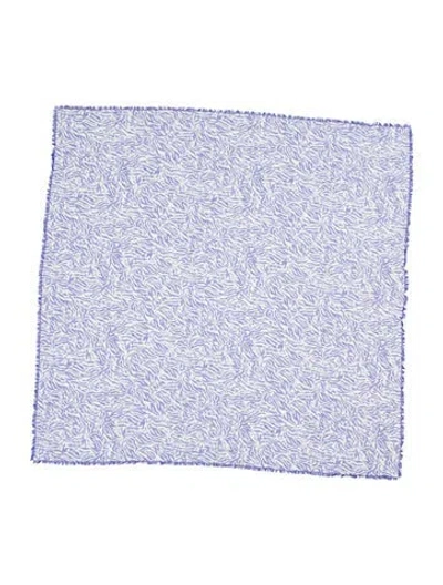 Pre-owned Givenchy Wool Animal Print Scarf In Blue