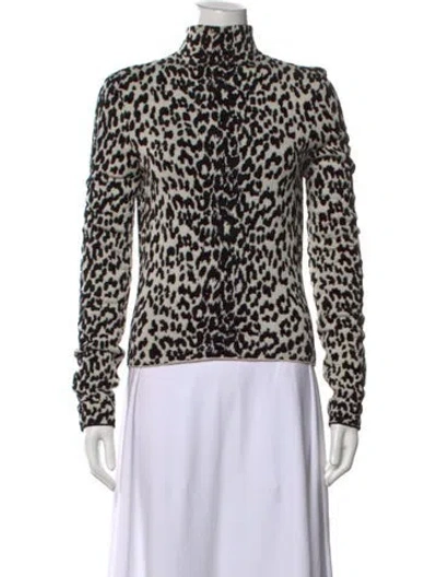 Pre-owned Givenchy Wool Animal Print Sweater In Black