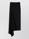 Givenchy Wool Asymmetric Maxi Skirt In Blue