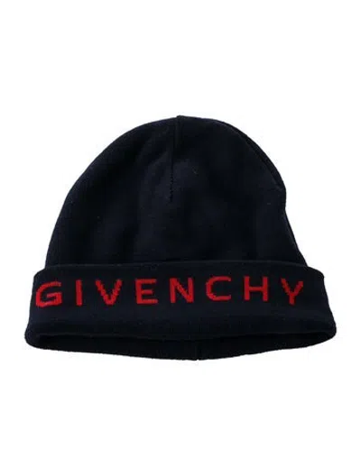 Pre-owned Givenchy Wool Beanie In Blue