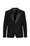 Givenchy 'satin Lapel' Tailored Fit Blazer In Black
