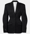 Givenchy Tailored Wool Blazer Notched Lapels In Black