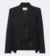 Givenchy Reverse Lapel Wool Grain De Poudre Jacket In Black