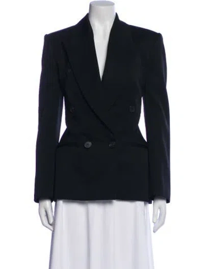 Pre-owned Givenchy Wool Blazer In Blue