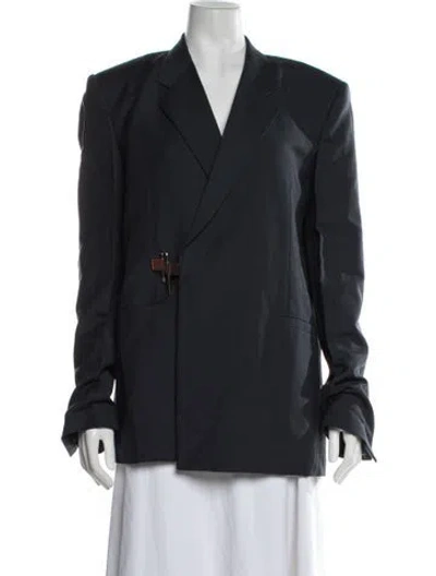 Pre-owned Givenchy Wool Blazer In Blue
