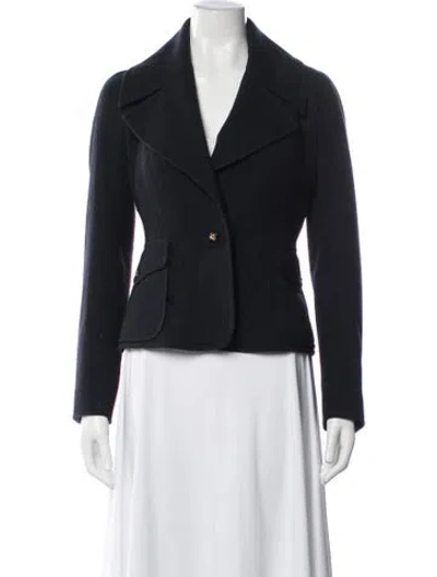 Pre-owned Givenchy Wool Blazer In Blue