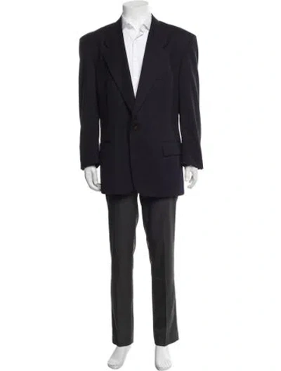 Pre-owned Givenchy Wool Blazer In Blue
