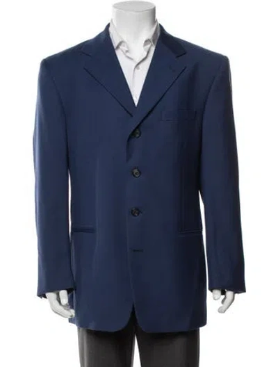 Pre-owned Givenchy Wool Blazer In Blue