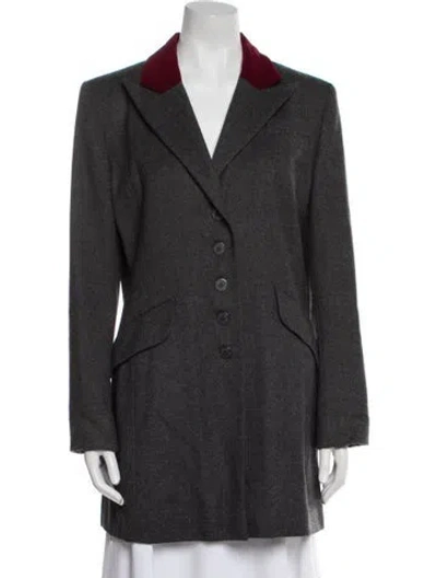 Pre-owned Givenchy Wool Blazer In Gray