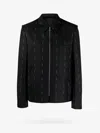 Givenchy Wool Blazer With All-over Logo Print In Black