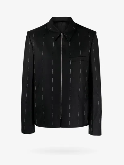 Givenchy Wool Blazer With All-over Logo Print