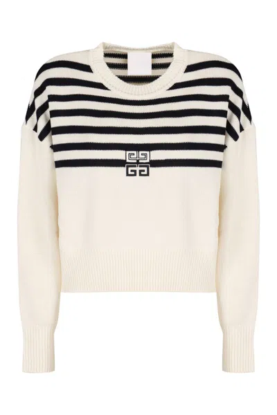 Givenchy Wool Blen Crew-neck Sweater In Multi