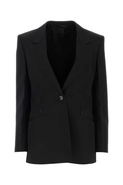 Givenchy Wool Blend Blazer With Mohair & Cupro Lining In Black