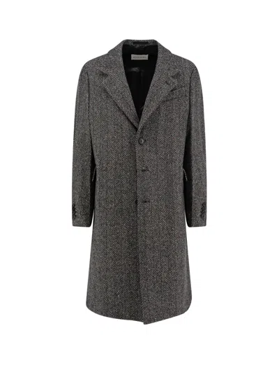 GIVENCHY WOOL BLEND COAT WITH HERRINGBONE MOTIF