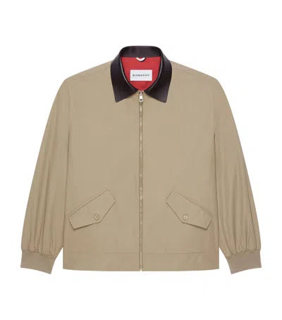 Givenchy Wool-blend Harrington Jacket In Sand