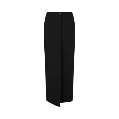 Pre-owned Givenchy Wool Blend Maxi Skirt 'black' | Women's Size 40