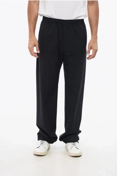 Givenchy Wool Blend Pants With Elastic Waistband In Black