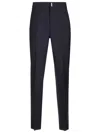 Givenchy Mens Satin-panel Flared Wool-blend Trousers Navy In Blue
