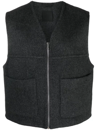 Givenchy Wool-blend Waistcoat In Grey