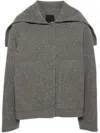 GIVENCHY GREY WOOL BLOUSON JACKET FOR WOMEN