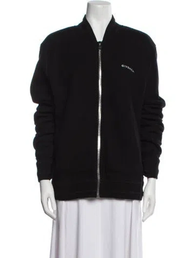Pre-owned Givenchy Wool Bomber Jacket In Black