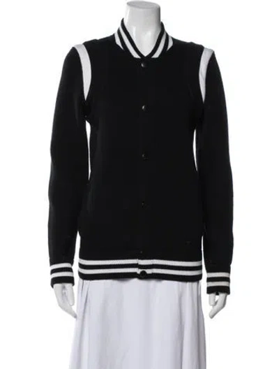 Pre-owned Givenchy Wool Bomber Jacket In Black