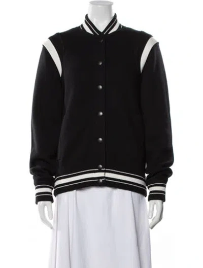 Pre-owned Givenchy Wool Bomber Jacket In Black